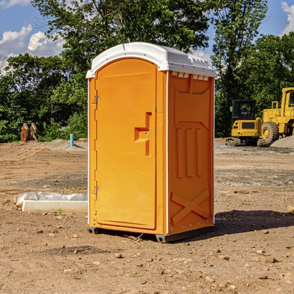 how often are the porta potties cleaned and serviced during a rental period in Wood River